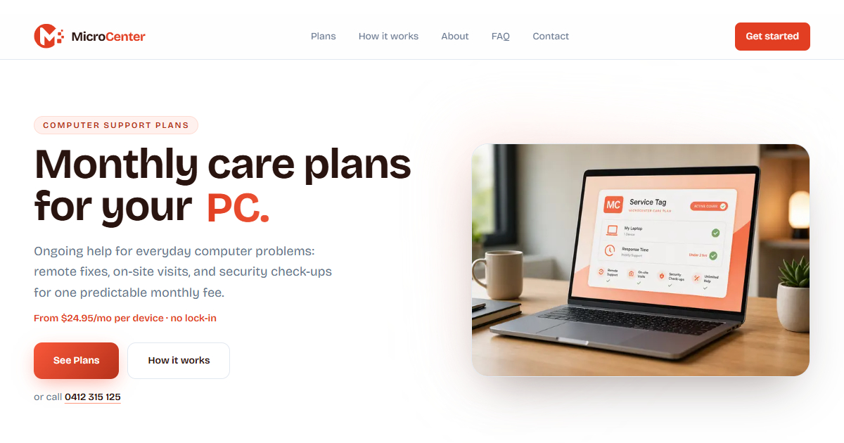 Computer support plans for Sydney homes & businesses | MicroCenter